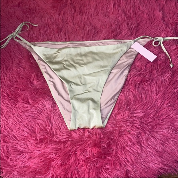 Victoria's Secret Other - VICTORIA'S SECRET Essential Side Tie String Swim Bikini Bottom Iced Olive XL